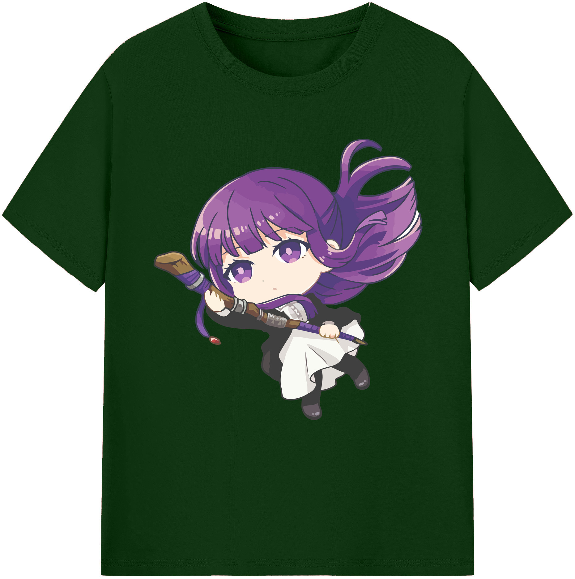 （画像用） 葬送のフリーレン Frieren 綿100％半袖Tシャツ（フロントプリント）